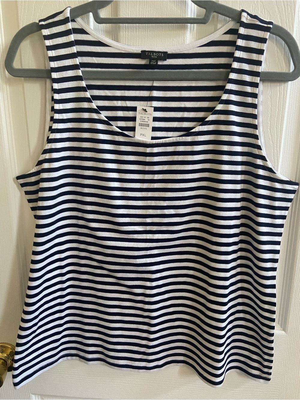 Talbots striped tank NWT